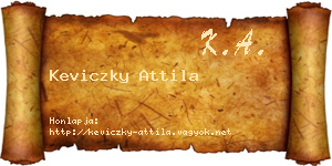 Keviczky Attila névjegykártya